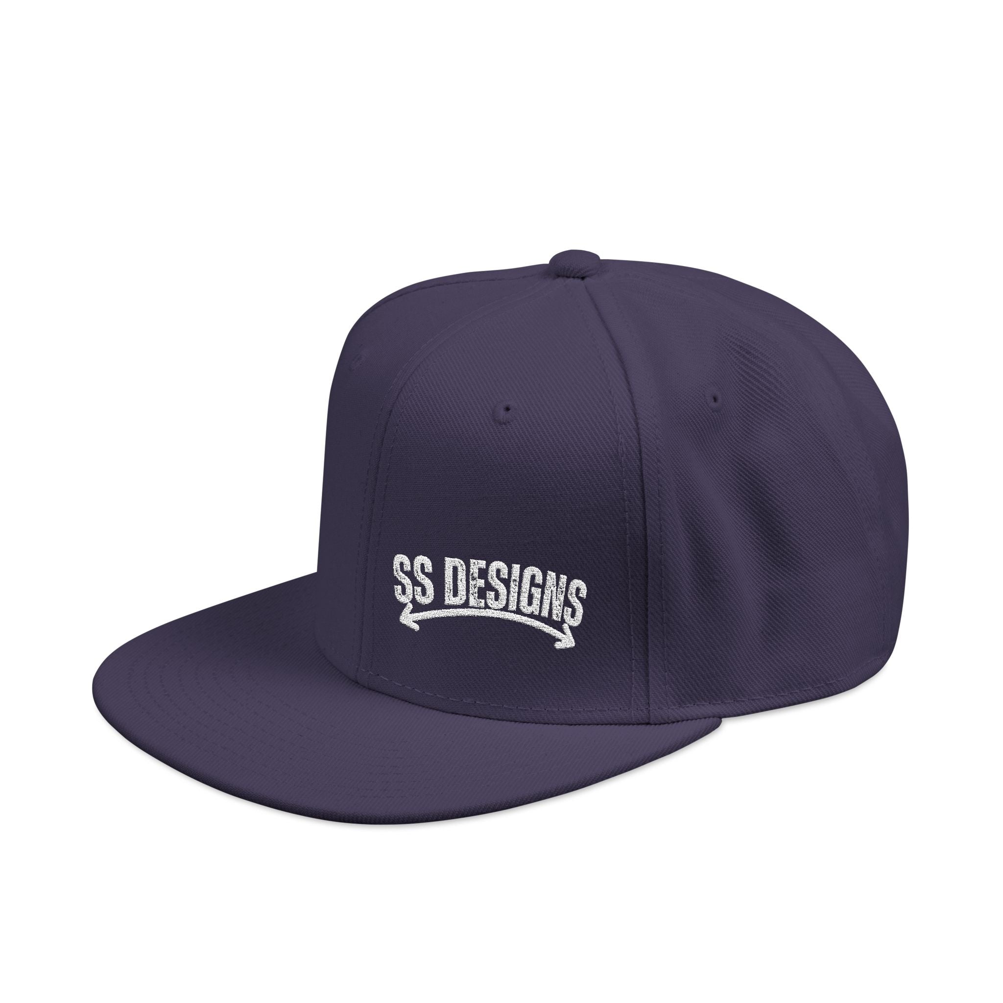 SS Designs embroidered snapback | black hat, embroidered logo