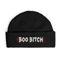 Boo Bitch Cuff Beanie — Spooky Halloween Knit Hat
