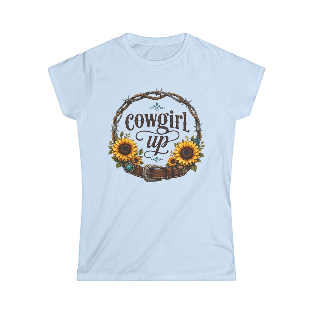 Cowgirl Up Sunflower Tee | Western Floral Ranch Shirt
