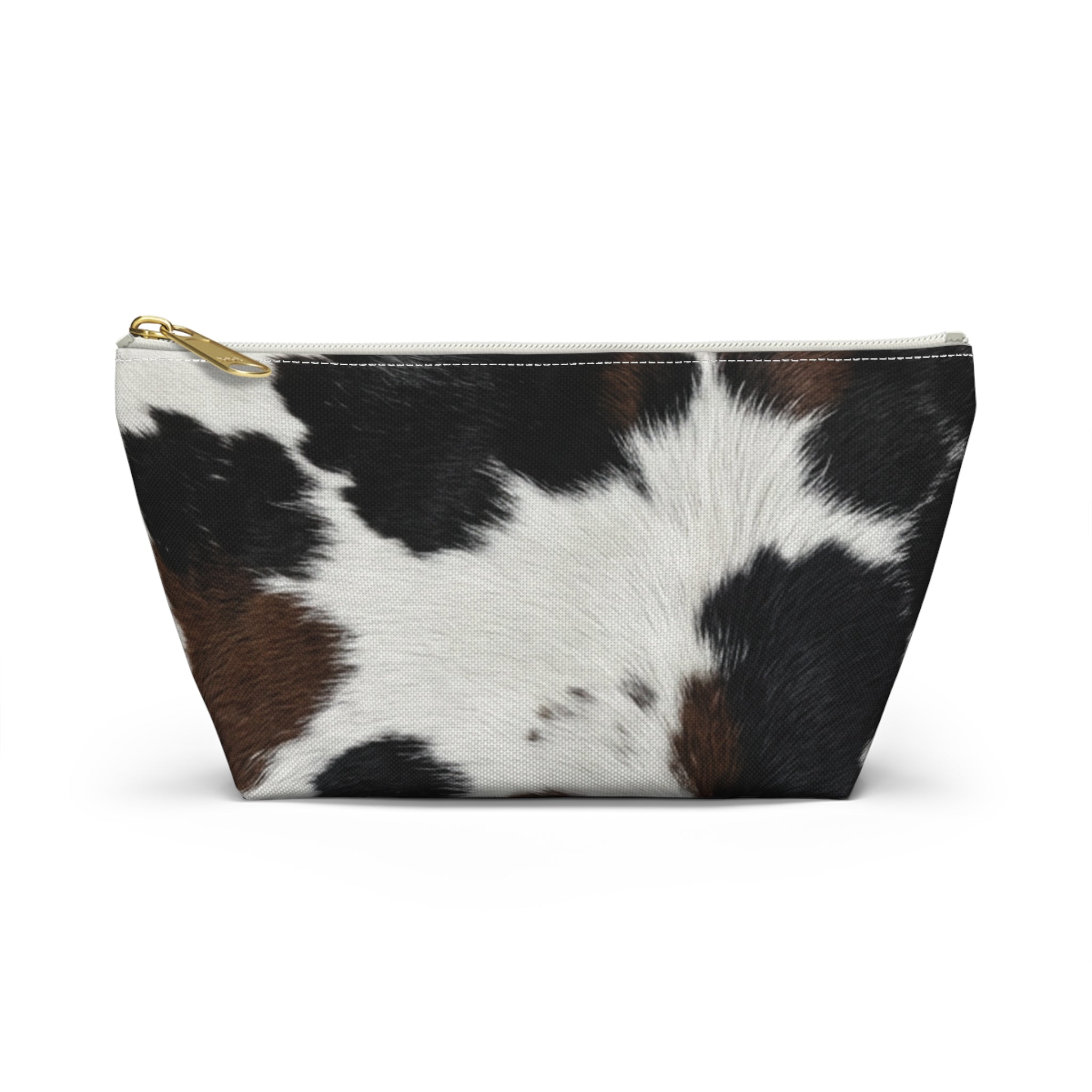 Brown Black Cowhide Print  Pouch | TBottom Makeup Bag