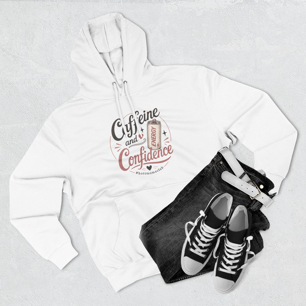 Caffeine and Confidence Hoodie — Women's Coffee Lover Pullover