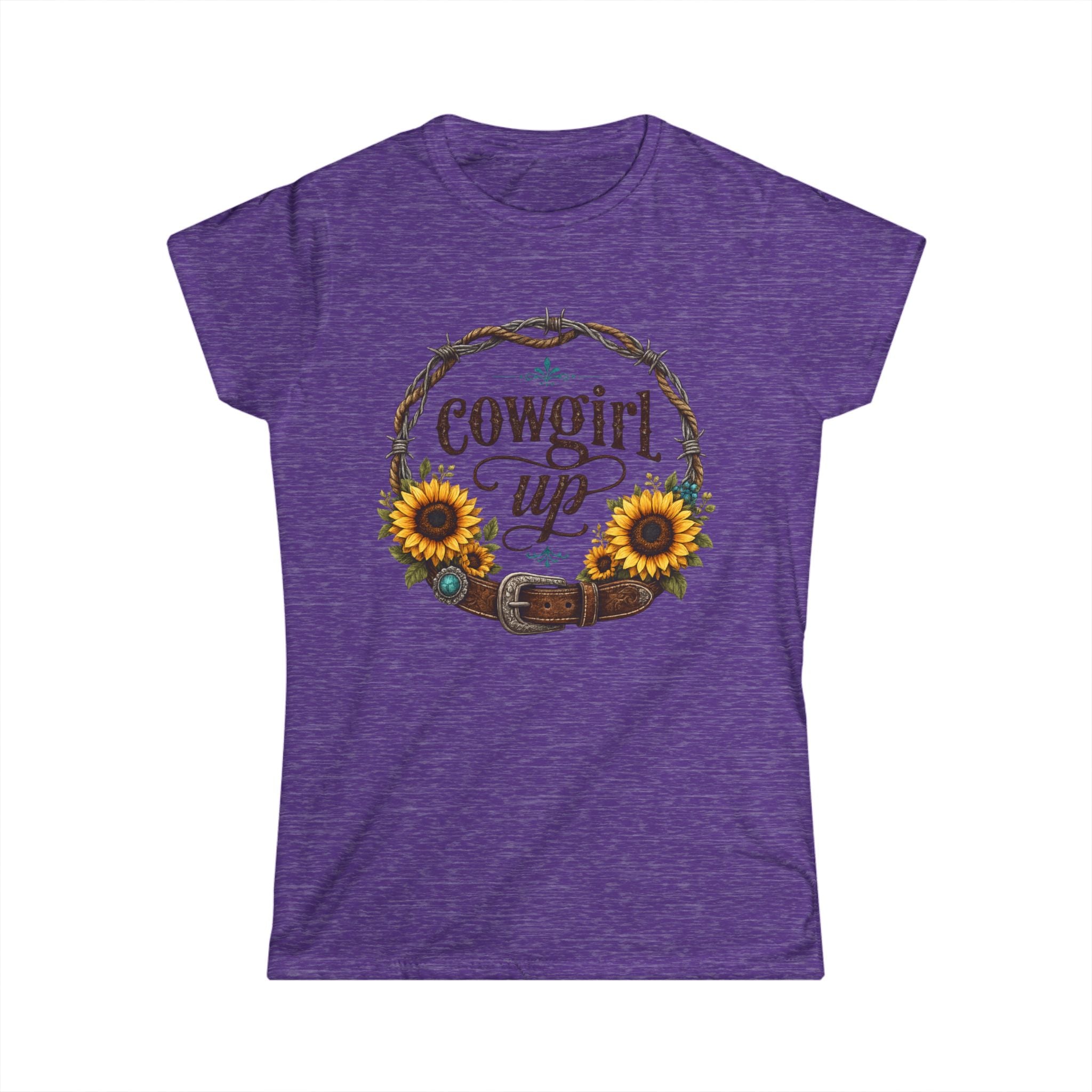 Cowgirl Up Sunflower Tee | Western Floral Ranch Shirt