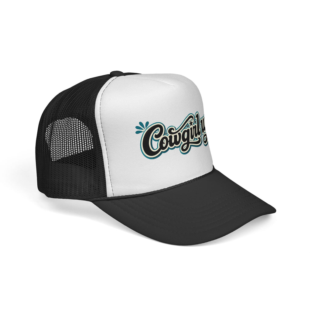 Cowgirl Up Trucker Cap — Retro Western Mesh Hat
