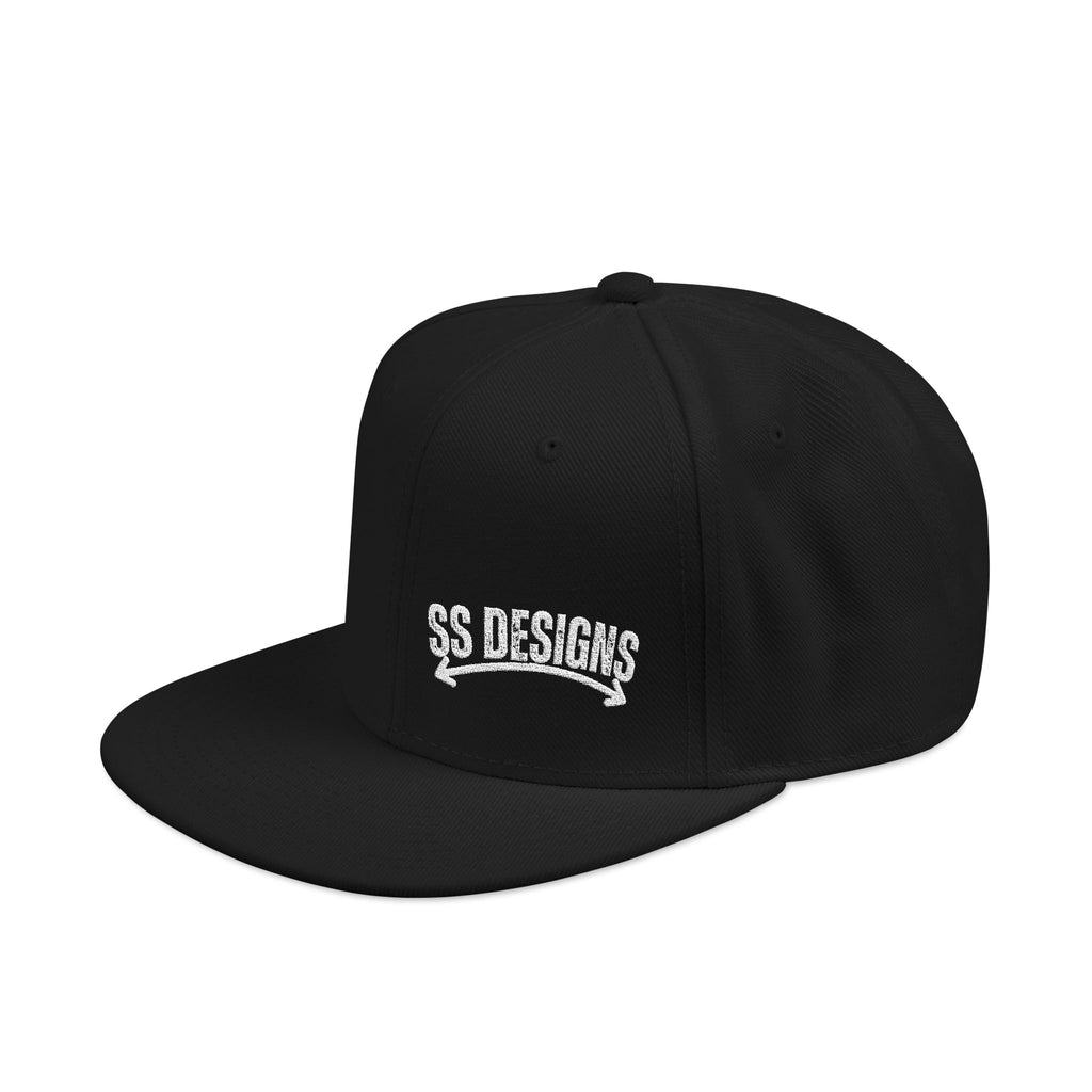 SS Designs embroidered snapback | black hat, embroidered logo