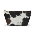 Brown Black Cowhide Print  Pouch | TBottom Makeup Bag
