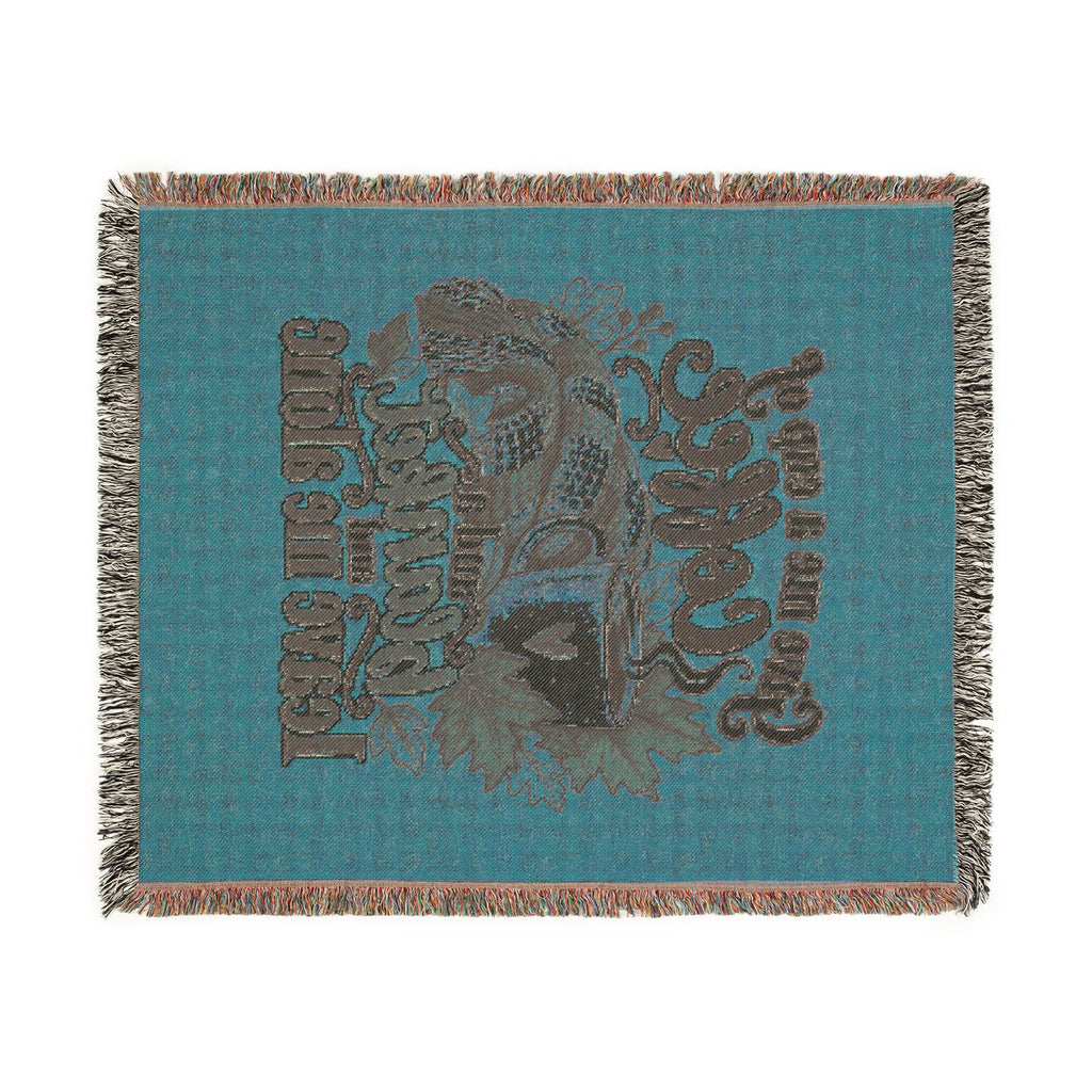 Woven Blanket — Cozy Coffee & Nature Throw Blanket (Give me a cup of coffee, please don't leave me alone)