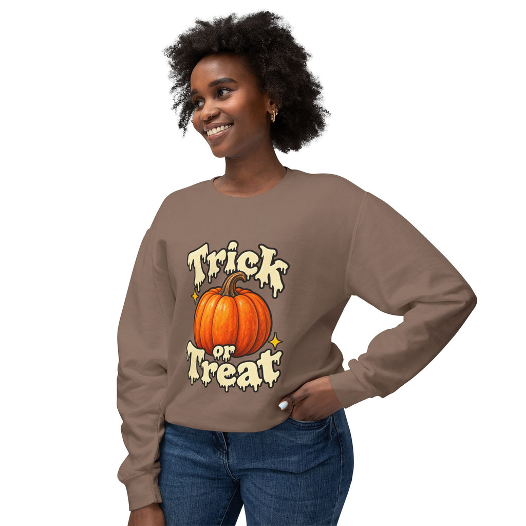 Halloween Pumpkin "Trick or Treat" Crewneck Sweatshirt