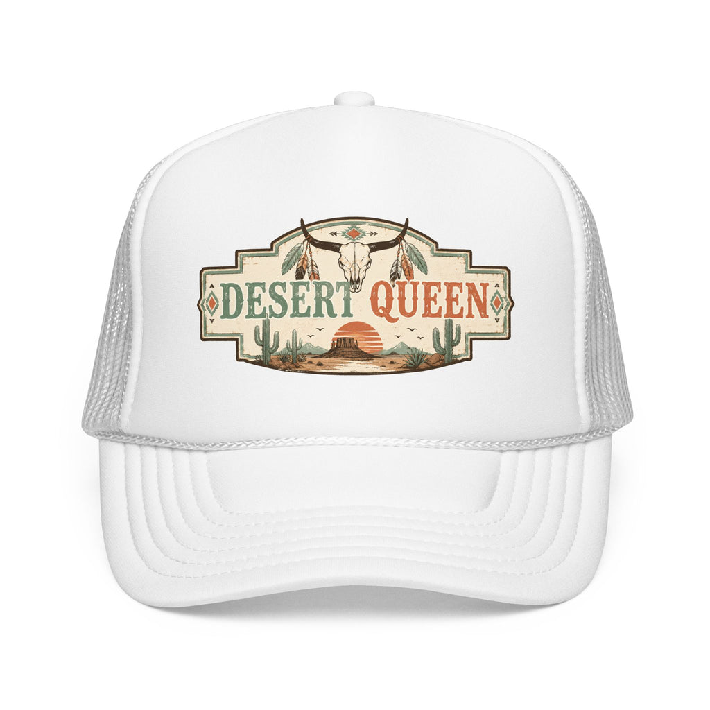 Desert Queen Trucker Hat – Western Sun & Cactus Foam Cap