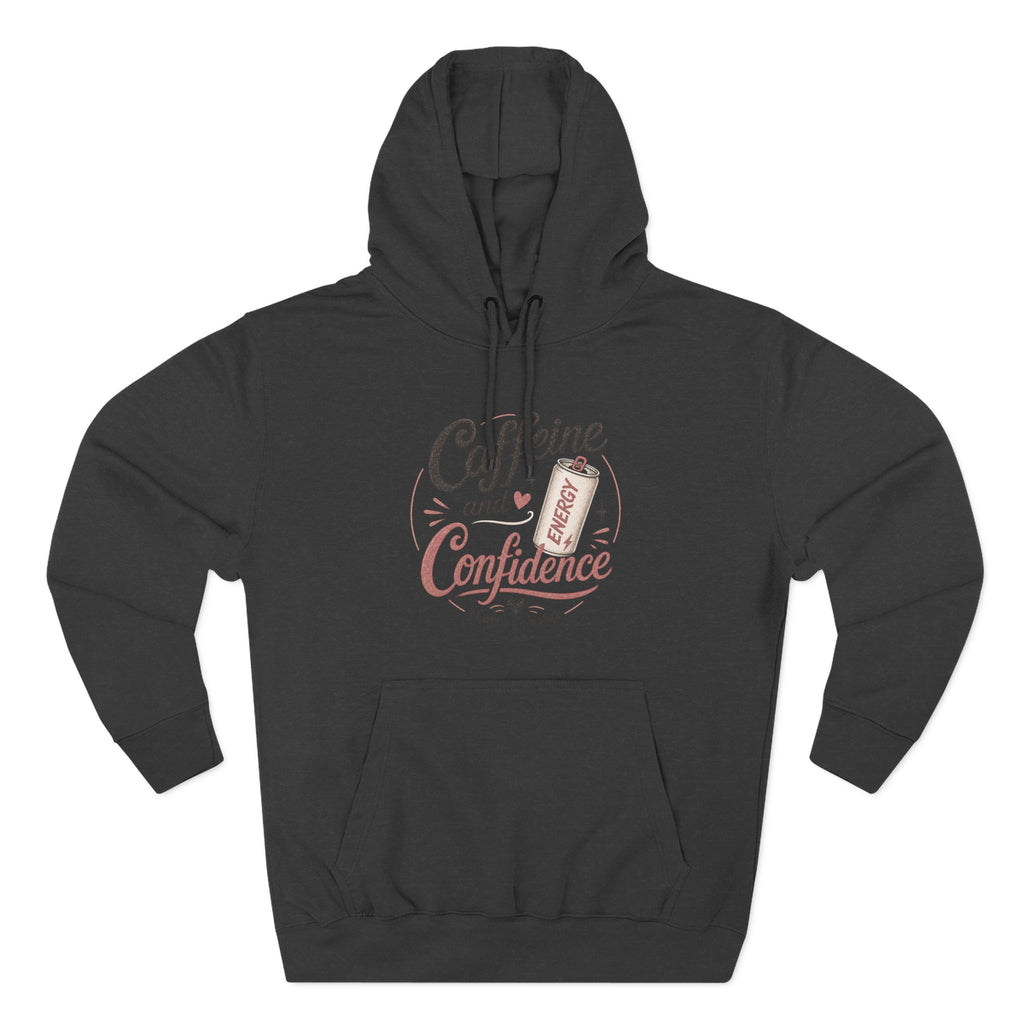 Caffeine and Confidence Hoodie — Women's Coffee Lover Pullover