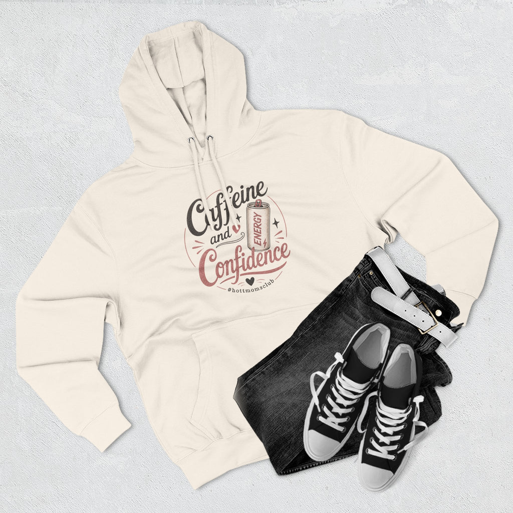 Caffeine and Confidence Hoodie — Women's Coffee Lover Pullover