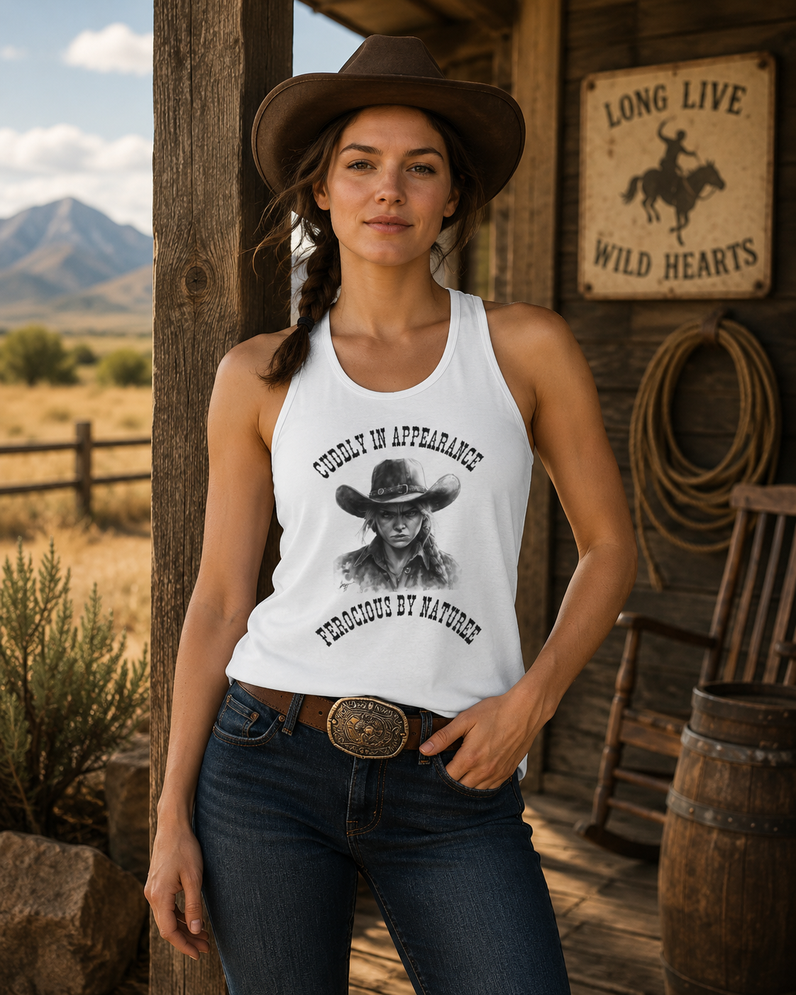Women's ferocious western tank