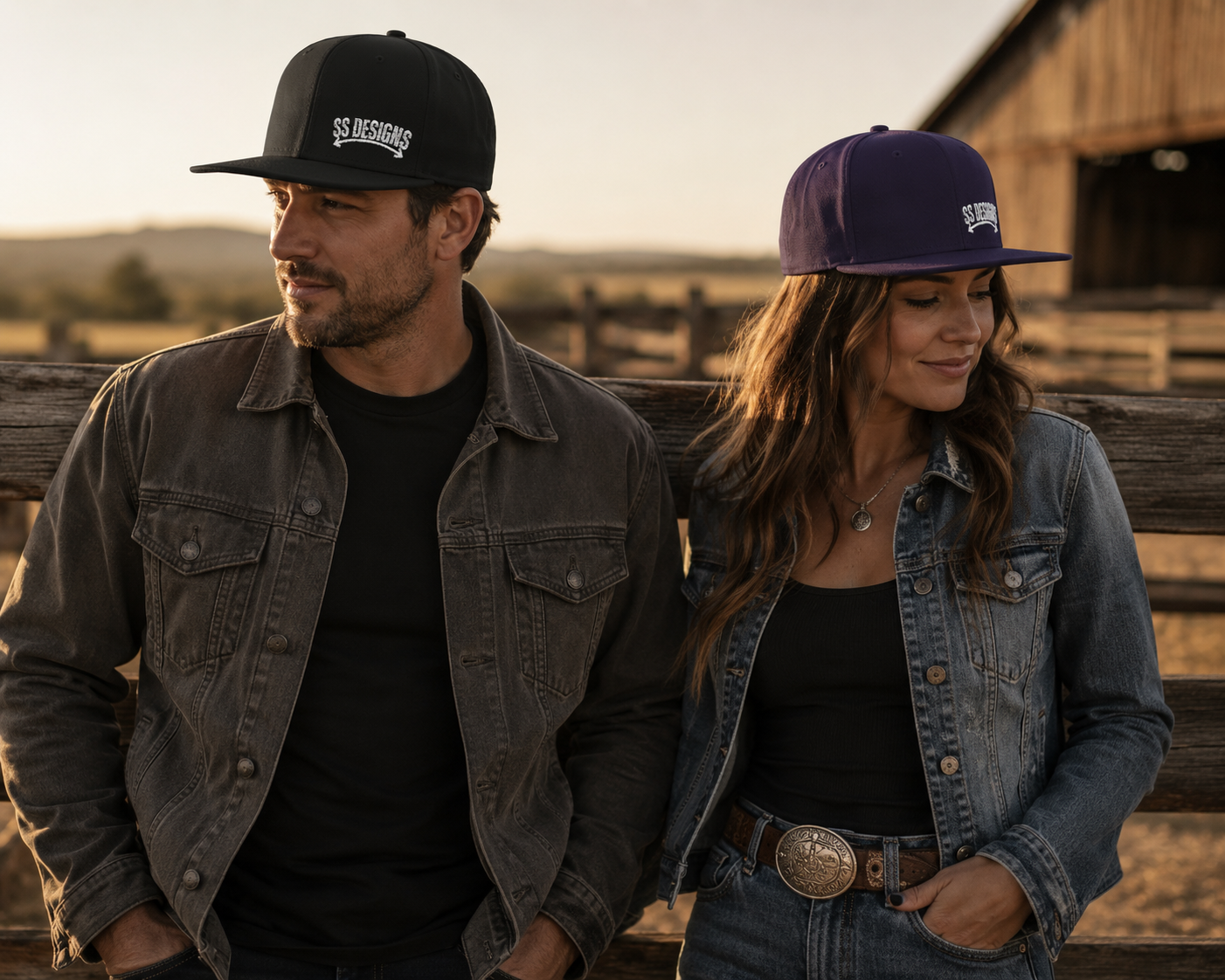 SS Designs embroidered snapback | black hat, embroidered logo