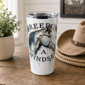 Freedom Mindset Horse Tumbler | 20oz Stainless Travel Cup