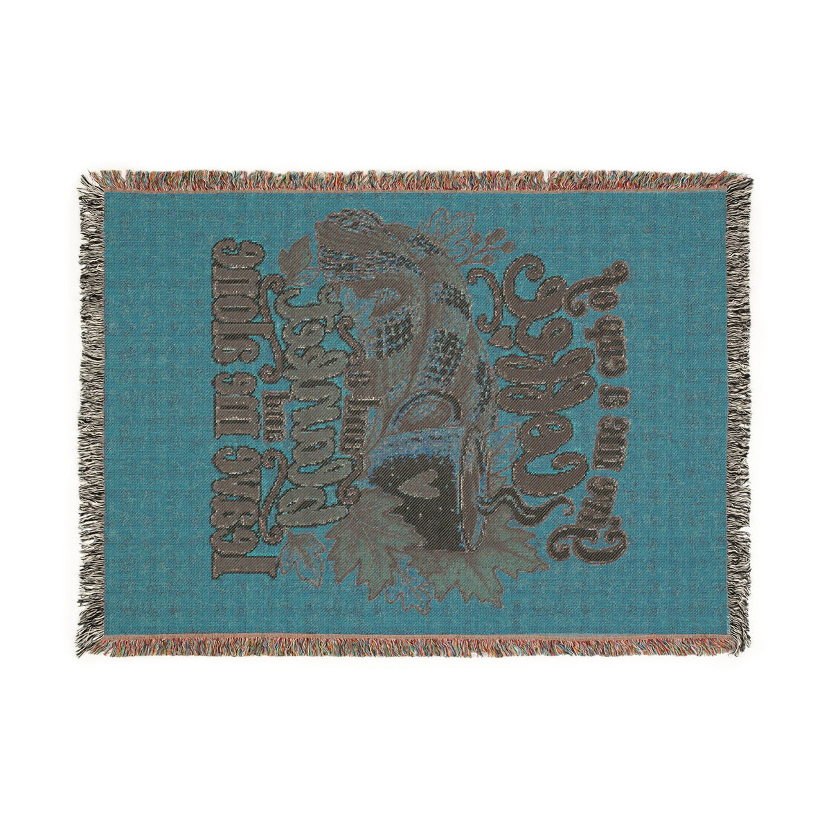 Woven Blanket — Cozy Coffee & Nature Throw Blanket (Give me a cup of coffee, please don't leave me alone)