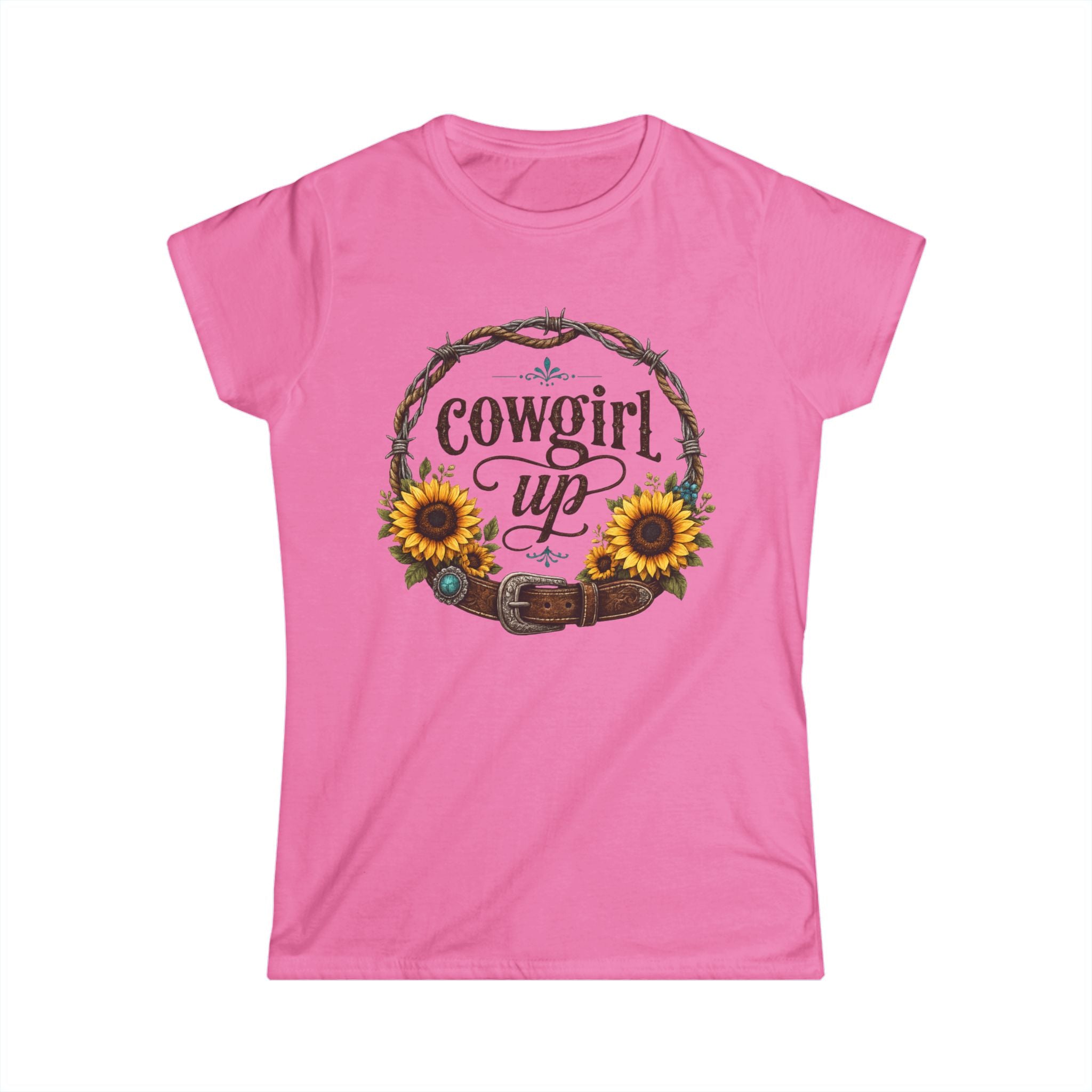 Cowgirl Up Sunflower Tee | Western Floral Ranch Shirt