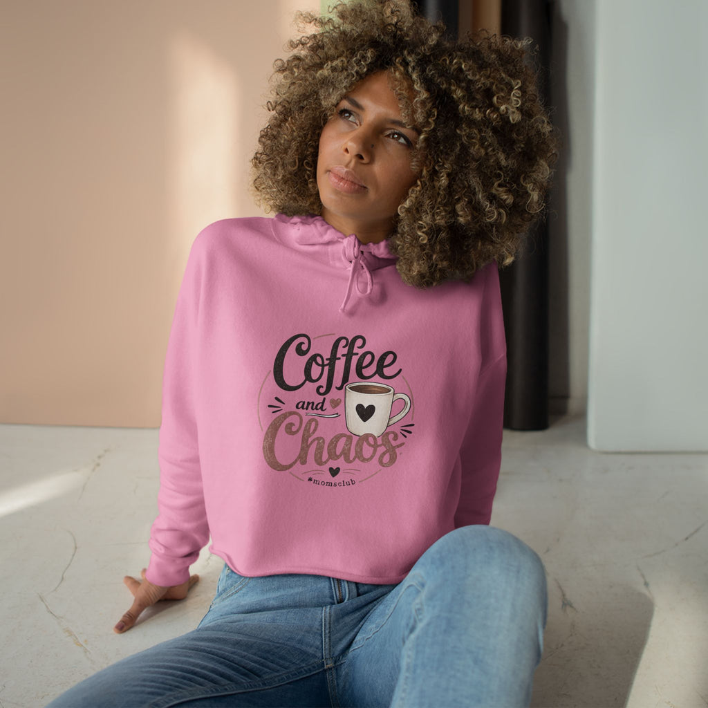 Crop Hoodie coffee and chaos