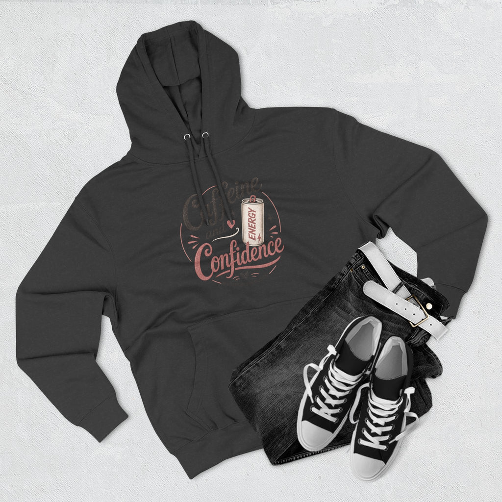 Caffeine and Confidence Hoodie — Women's Coffee Lover Pullover
