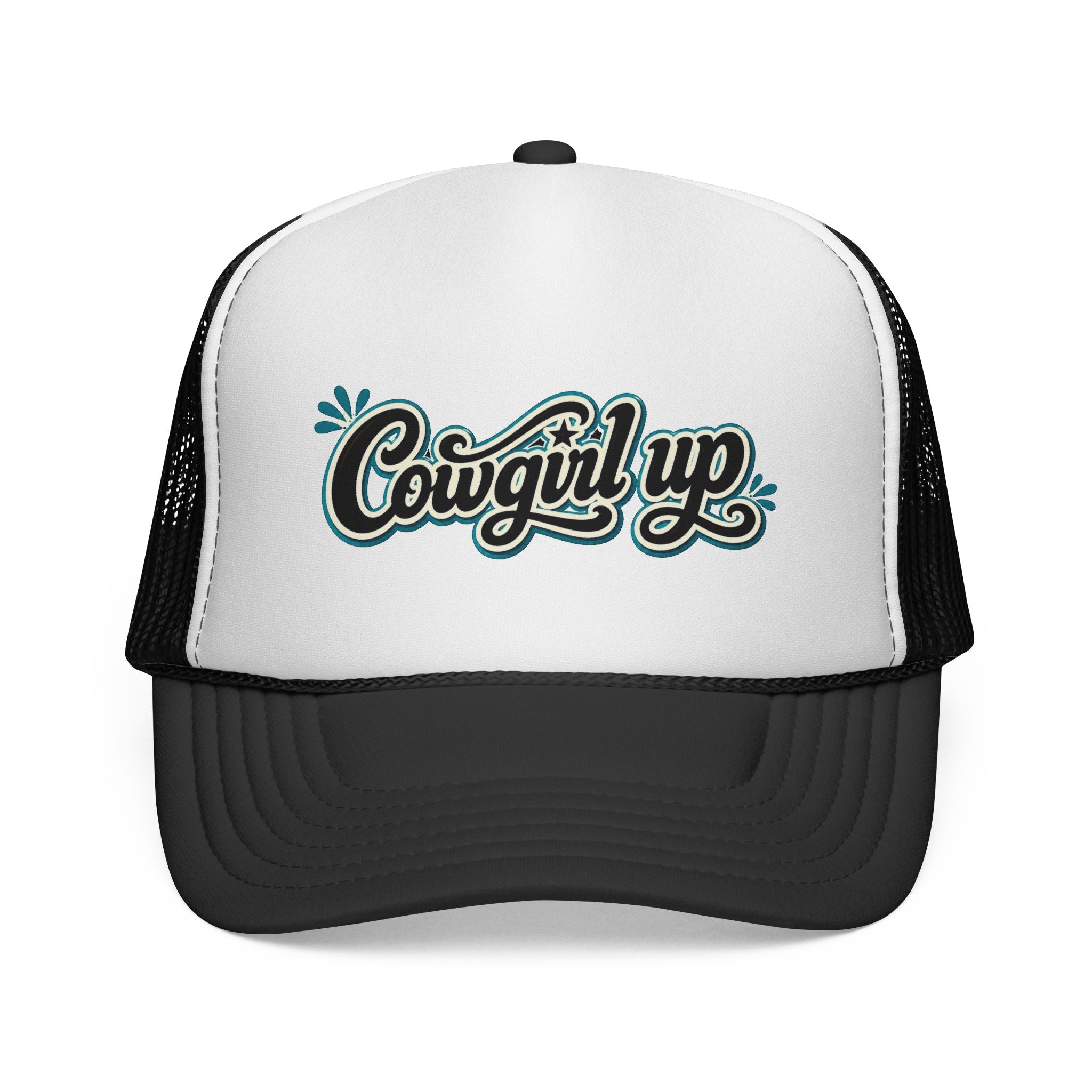 Cowgirl Up Trucker Cap — Retro Western Mesh Hat
