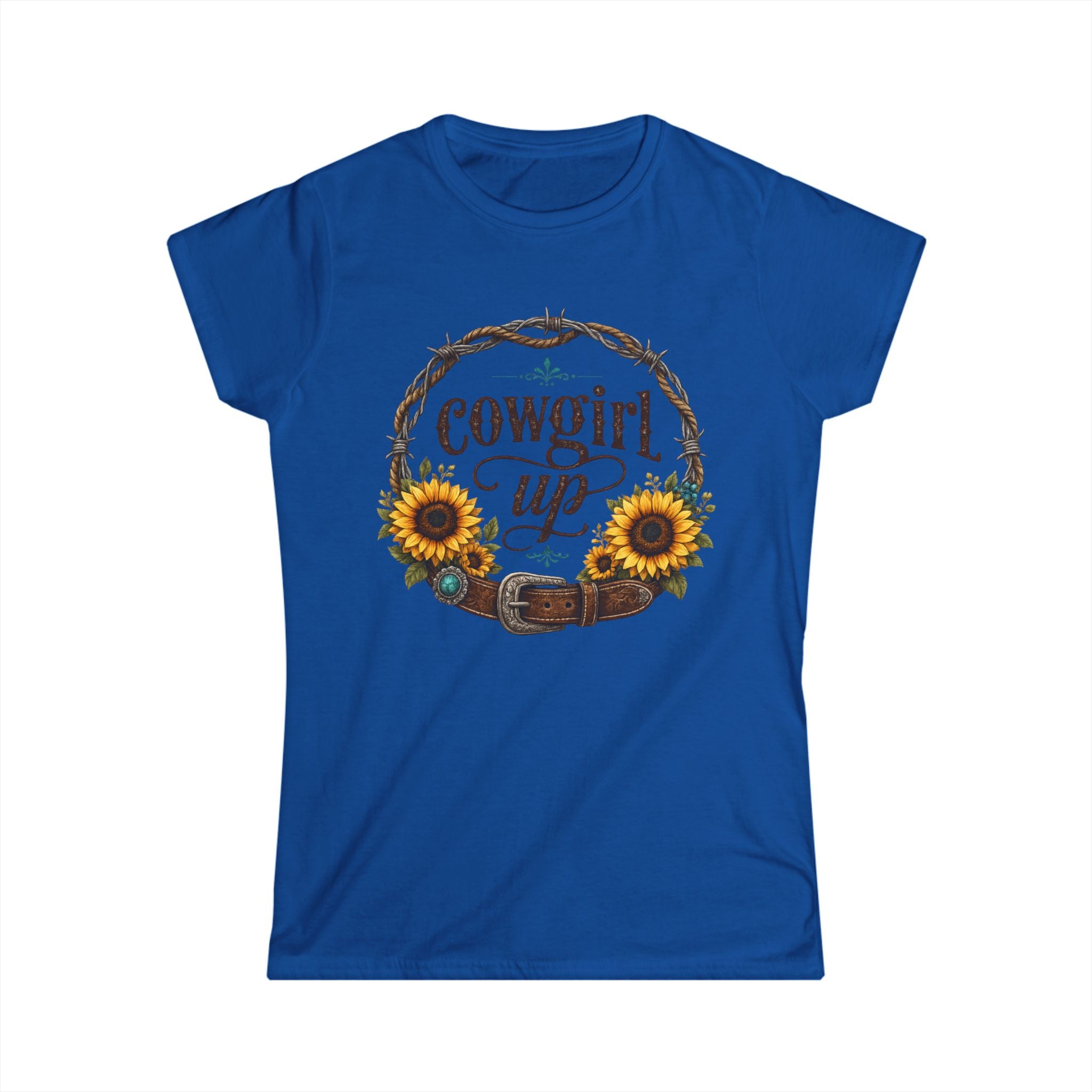 Cowgirl Up Sunflower Tee | Western Floral Ranch Shirt