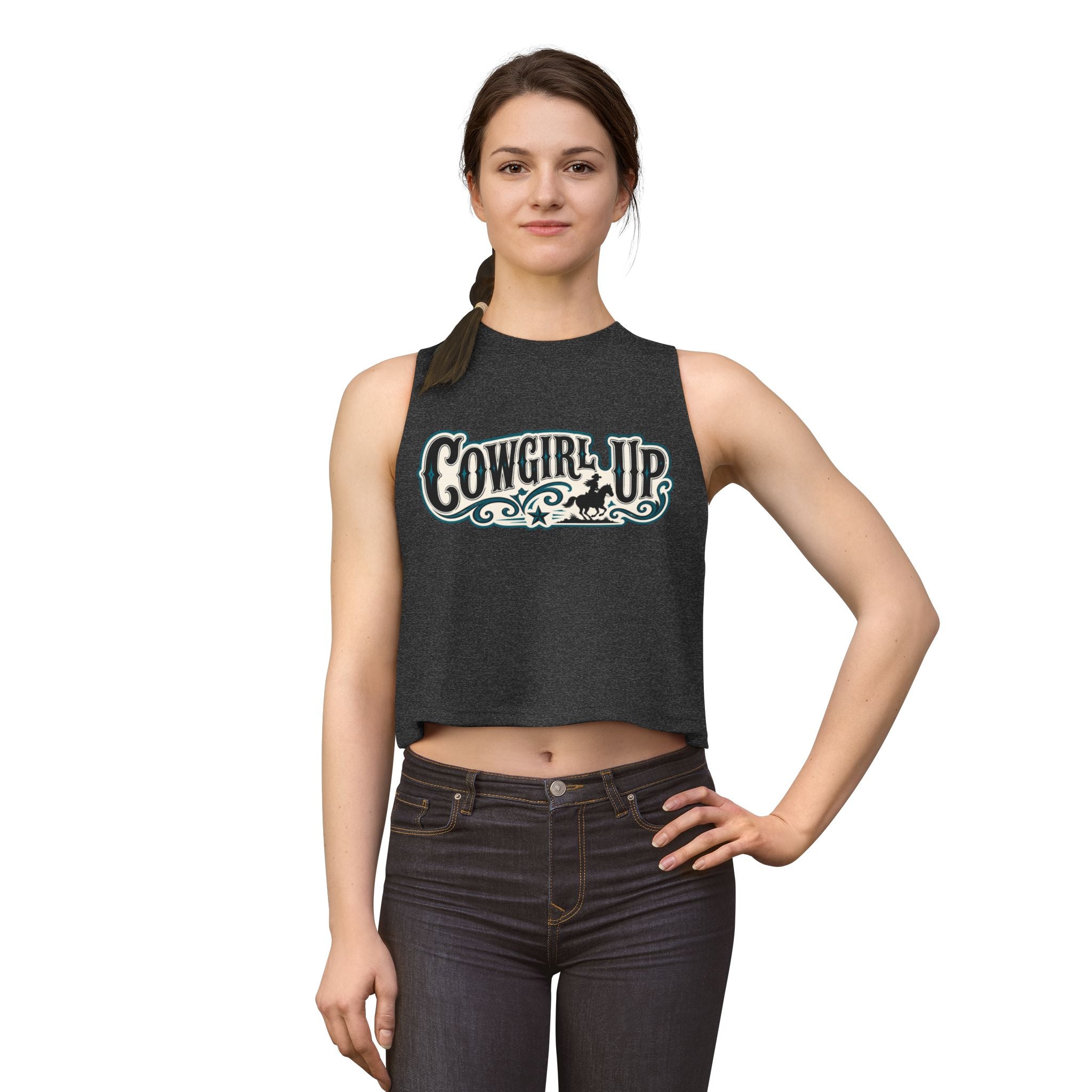 Cowgirl Up Crop Top – Western Rodeo Tank for Women