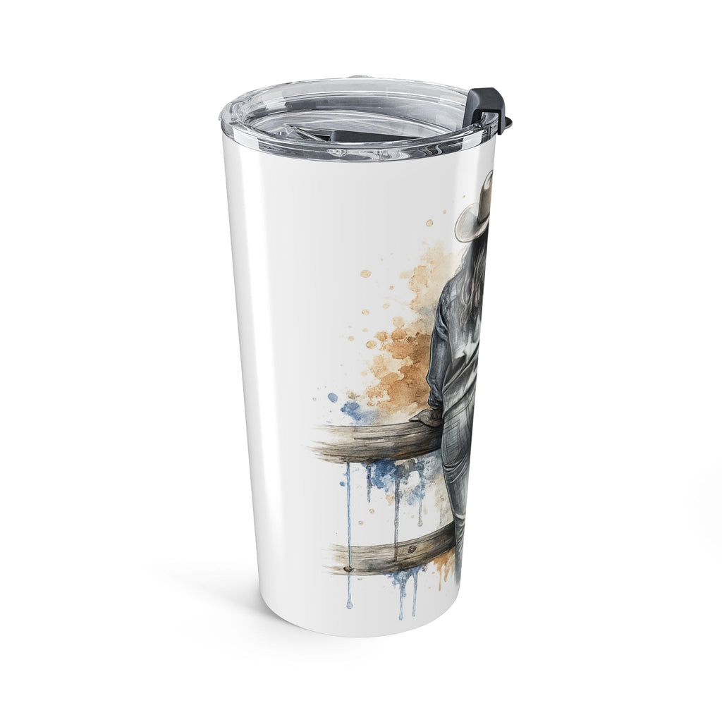 Cowgirl Sketch Tumbler 20oz | Western Rodeo Cowgirl Art Drinkware