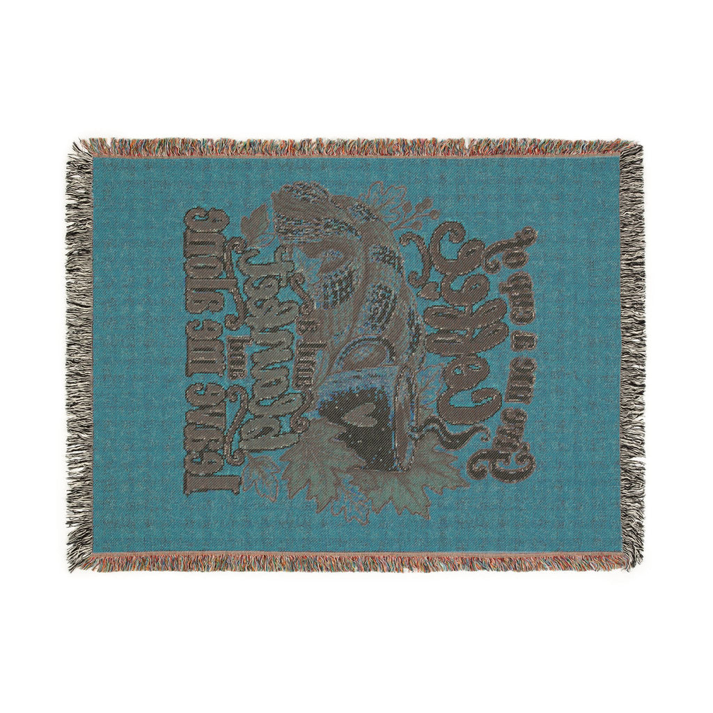 Woven Blanket — Cozy Coffee & Nature Throw Blanket (Give me a cup of coffee, please don't leave me alone)