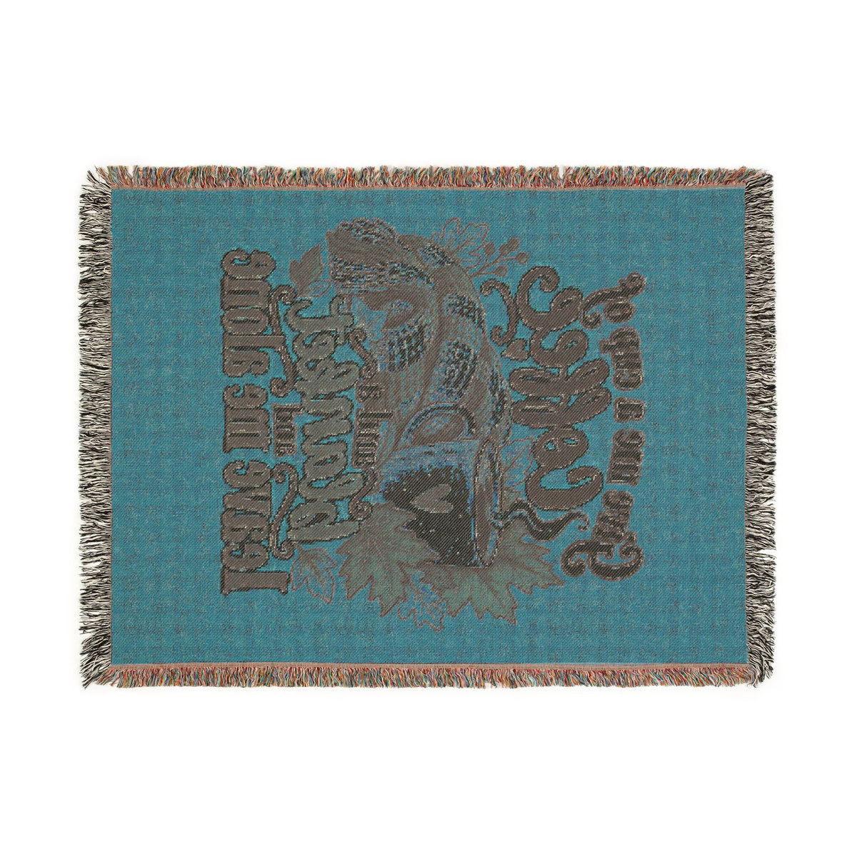 Woven Blanket — Cozy Coffee & Nature Throw Blanket (Give me a cup of coffee, please don't leave me alone)